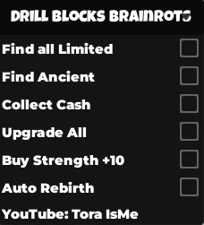 Drill Blocks for Brainrots script