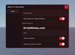 Script fight on a base plate