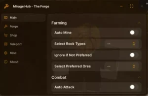 Mirage Hub the Forge Script | Auto mine
