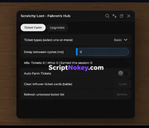 Scratchy Loot Auto Farm Ticket Script By Fabron’s Hub