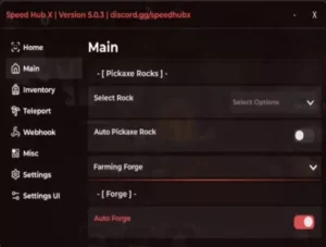 Speed Hub X Forge script | keyless automation mobs