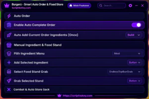 Burgerz script – Smart Auto Order and Fixed Store