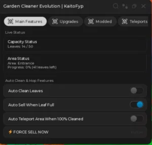 Garden Cleaner Evolution script