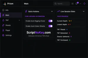 TNT to Earth’s Core script keyless – Auto dig