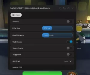 Bonk & Block Script (No Keys) | Aimbot & FOV Size