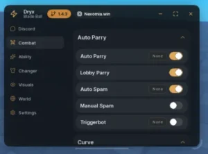 Dryx Blade Ball script keyless | Auto parry working 100%