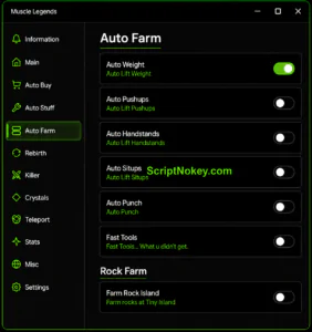 Muscle Legends Auto farm script OP (No Keys) | Auto weight, Push ups, Punch