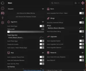 +1 Wings For Eggs script keyless | auto steal eggs, auto place eggs,