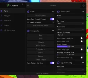 CRZHub Steal an Egg script keyless | Auto run