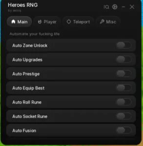 Heroes RNG script made by Axisq (keyless) | Auto equip best