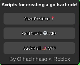 create a cart ride script keyless | save postion, god mode,