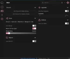 Merge a Dino script keyless | auto merge, auto buy upgrades