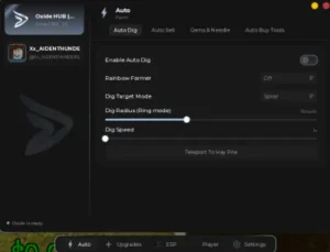 Oxide Hub Search For The Needle script keyless | enable auto dig