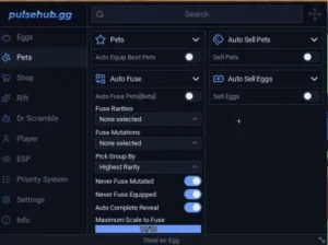 Pulse Hub Steal An Egg script keyless | auto equip best pets