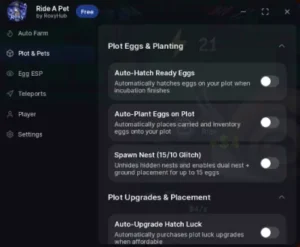 Ride A Pet script keyless | auto farm controls, master auto farm