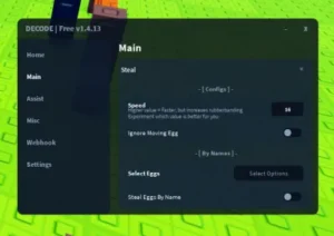 Decode v1.4.13 Steal an Egg script keyless | Auto steal, steal all infested
