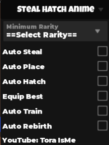 Steal and Hatch Anime Eggs! script keyless | made by tora isme