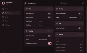 Create Pottery script keyless | auto reroll clay, auto buy clay