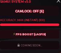 Samui Aimlock and FPS boost script keyless