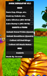 Sonic Speed Simulator By Snooze | Farm Exp, Rings, etc,