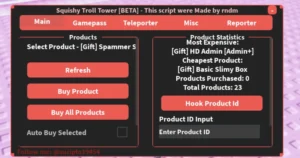Squishy Troll Tower script | RNDM